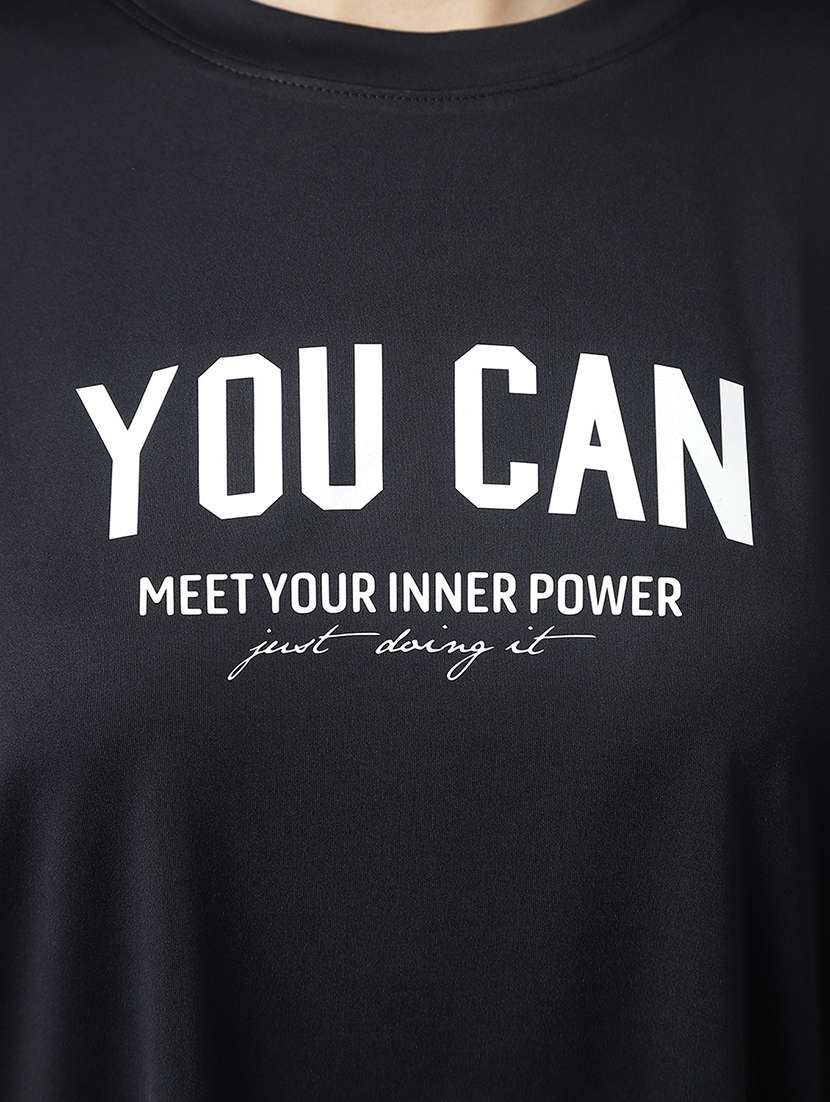 women printed round neck dri-fit sports t-shirt - 21762684 -  Standard Image - 5