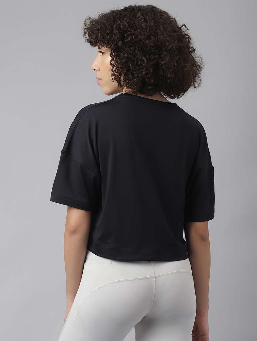 women printed dri-fit crop sports t-shirt - 21762692 -  Standard Image - 3
