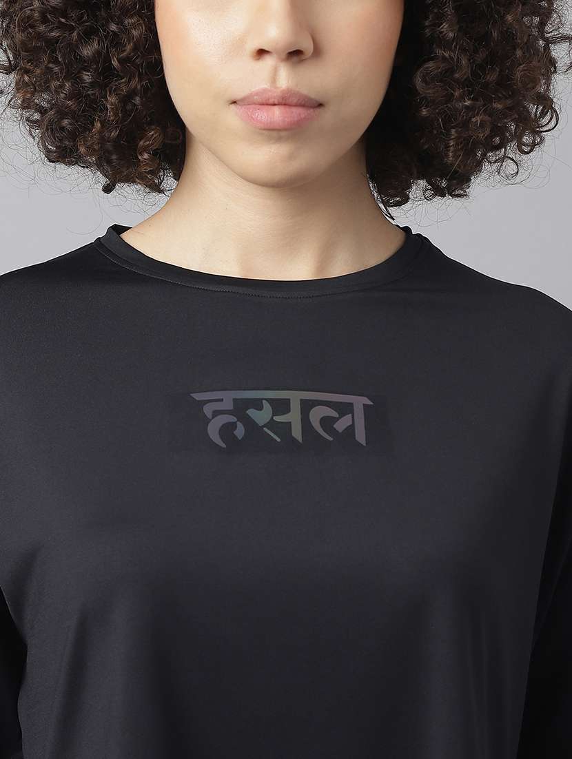 women printed dri-fit crop sports t-shirt - 21762692 -  Standard Image - 5
