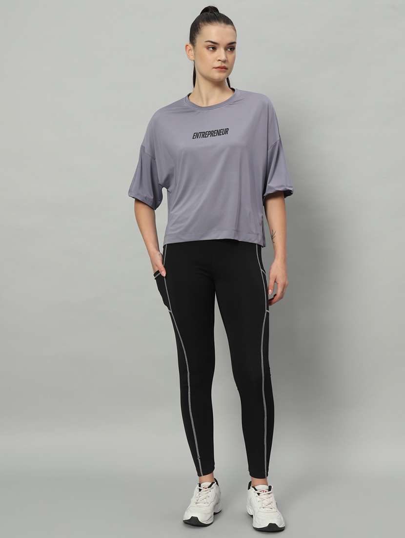 women printed dri-fit boxy sports t-shirt - 21762696 -  Standard Image - 5