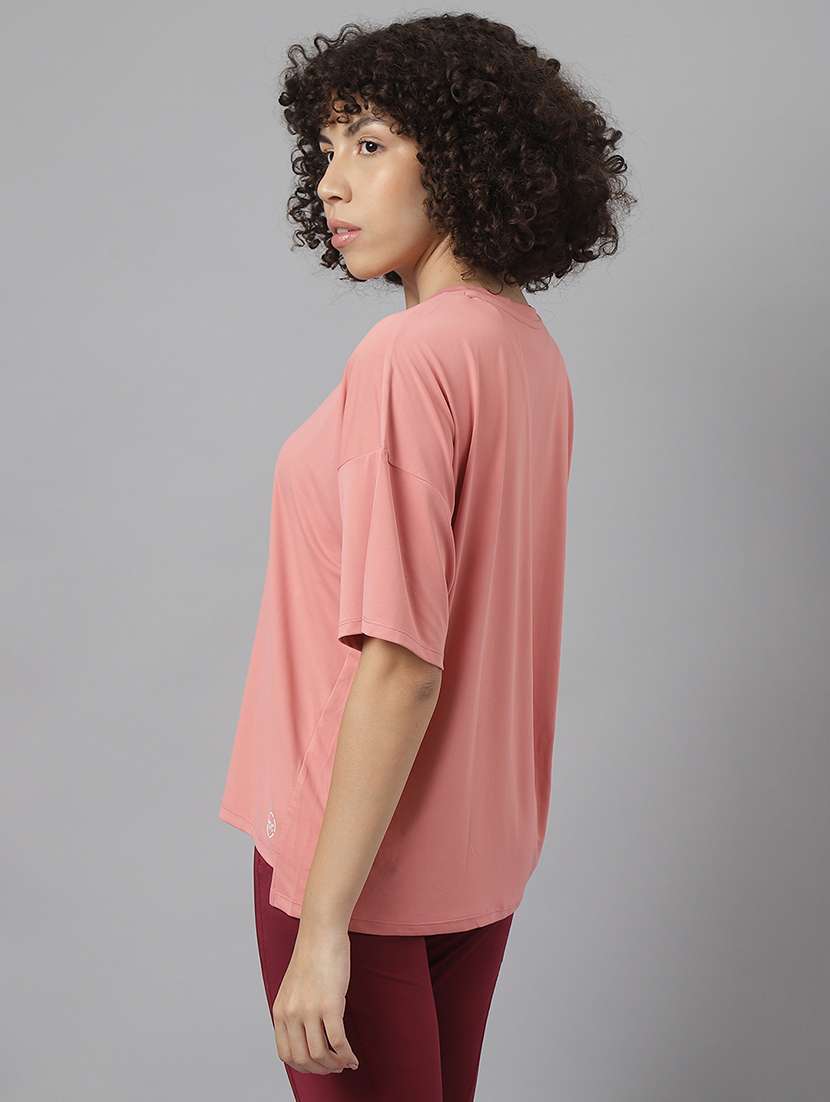 women solid dri-fit sports t-shirt - 21762803 -  Standard Image - 3