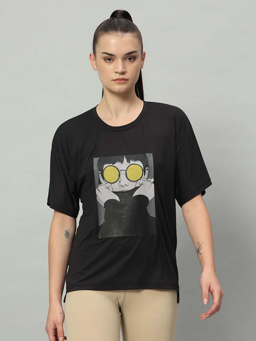 women printed dri-fit sports t-shirt