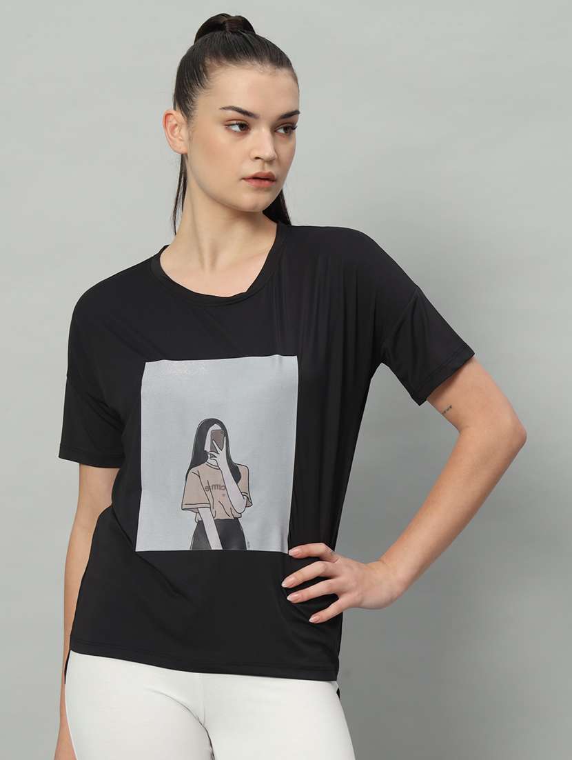 women printed dri-fit sports t-shirt