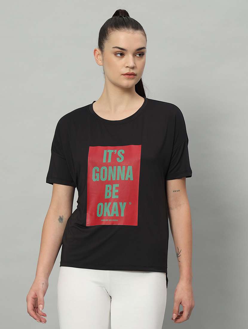 women printed dri-fit sports t-shirt