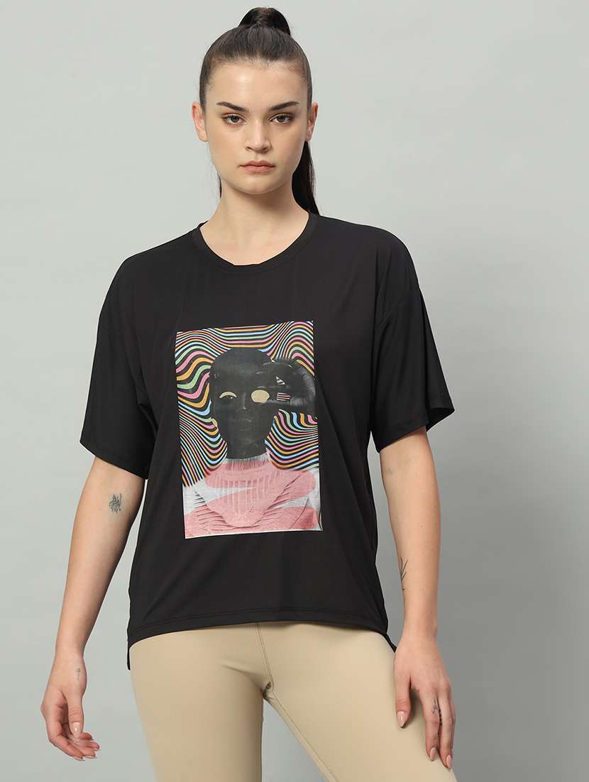 women printed dri-fit sports t-shirt