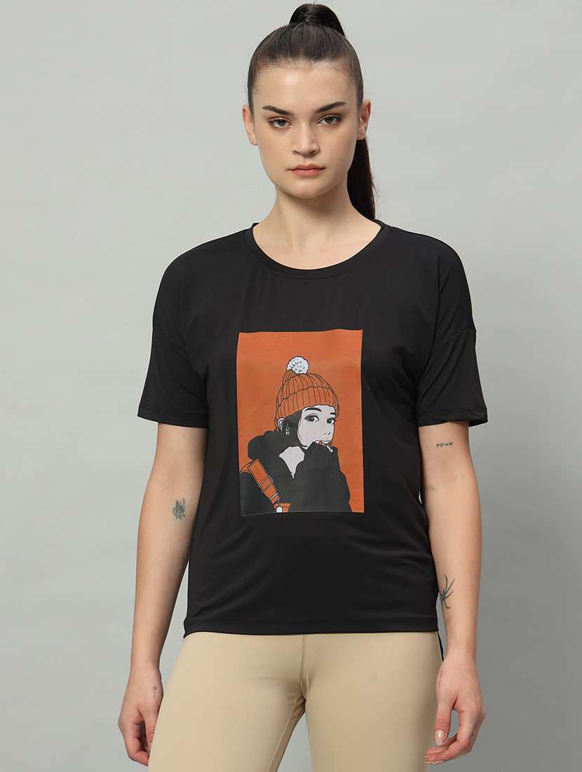 women printed dri-fit sports t-shirt
