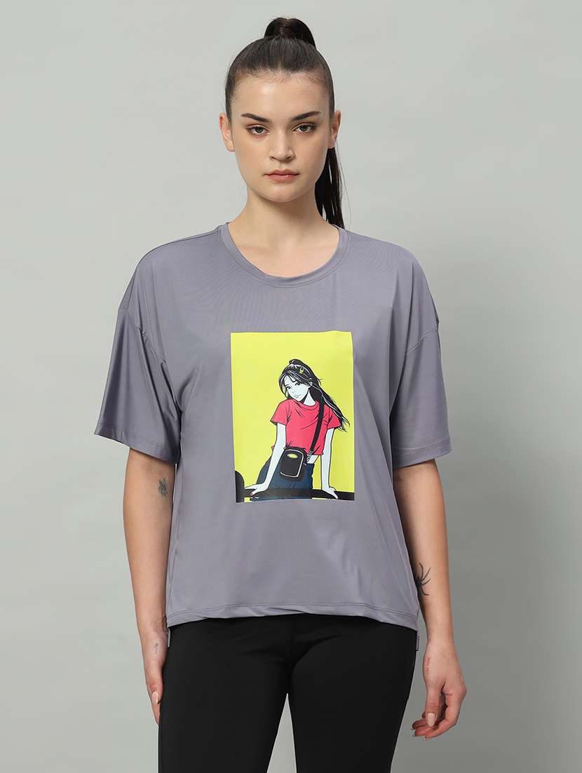 women printed dri-fit sports t-shirt