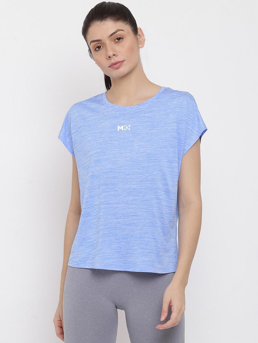 women melange relaxed fit dri-fit t-shirt - 21762857 - Zoom Image - 0