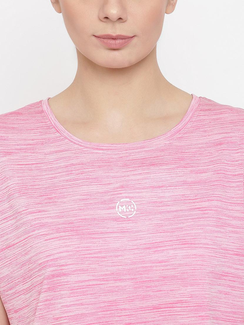 women melange relaxed fit dri-fit t-shirt - 21762859 - Standard Image - 5
