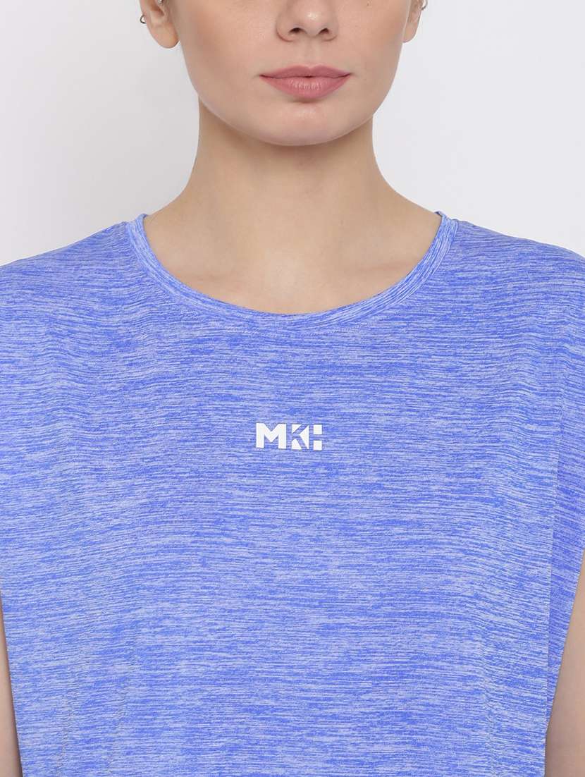 women melange relaxed fit dri-fit t-shirt - 21762860 -  Standard Image - 5