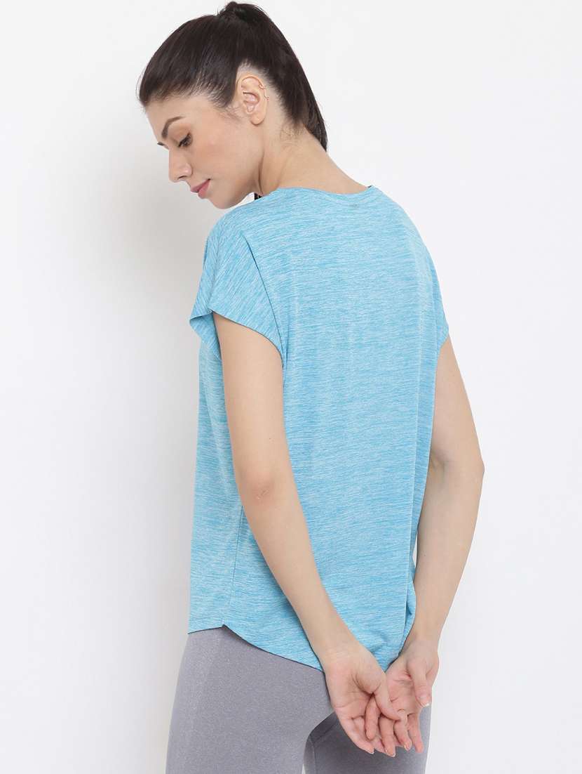 women plain round neck dri-fit t-shirt - 21762861 -  Standard Image - 3