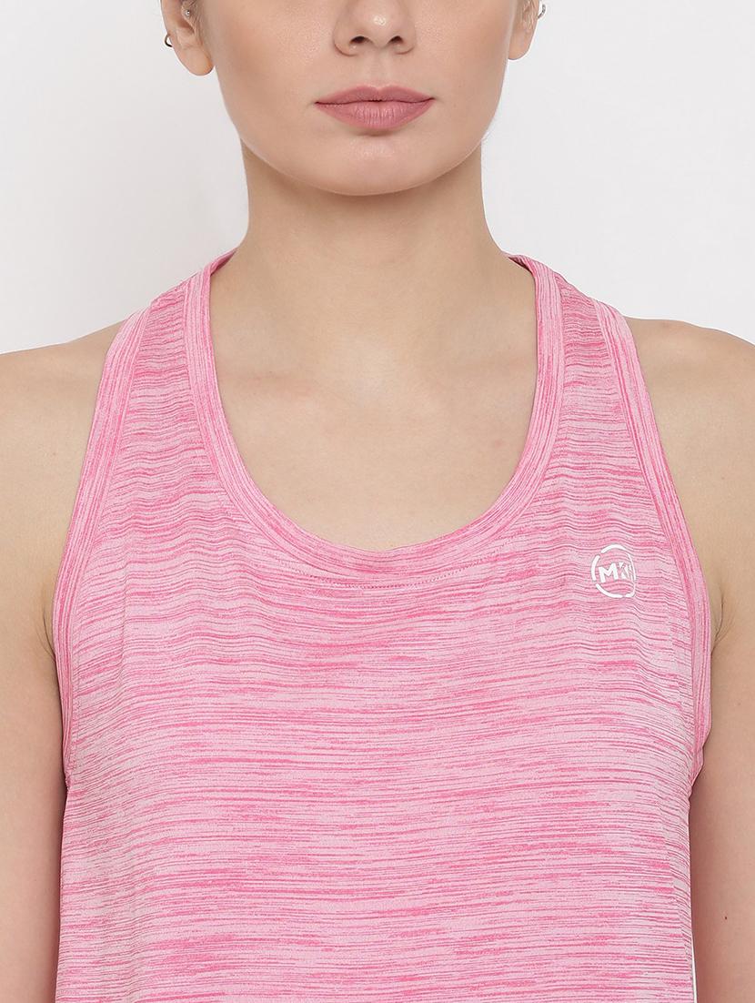 women melange racer back dri-fit t-shirt - 21762866 - Standard Image - 5