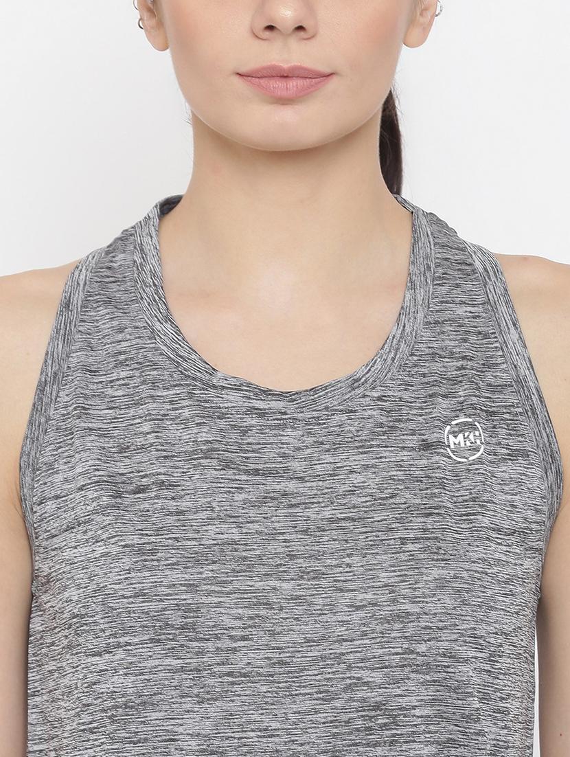 women melange racer back dri-fit t-shirt - 21762869 - Standard Image - 5