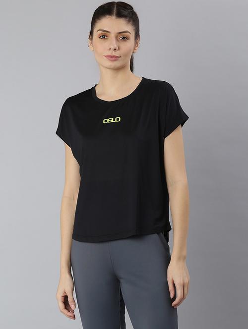 women printed round neck dri-fit sports t-shirt - 21762885 -  Standard Image - 0