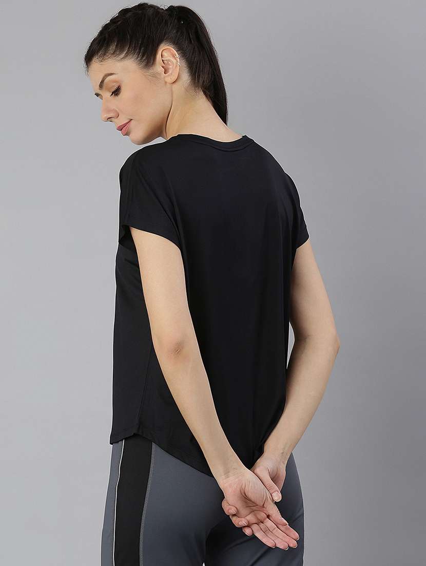 women printed round neck dri-fit sports t-shirt - 21762886 -  Standard Image - 3