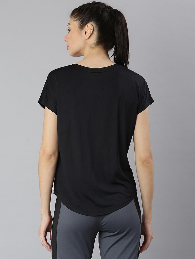 women printed round neck dri-fit sports t-shirt - 21762887 - Standard Image - 3
