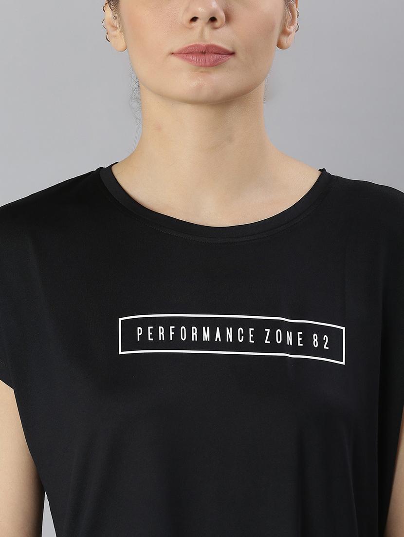 women printed round neck dri-fit sports t-shirt - 21762887 - Standard Image - 5