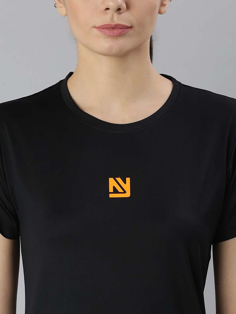 women printed round neck dri-fit sports t-shirt - 21762890 -  Standard Image - 5