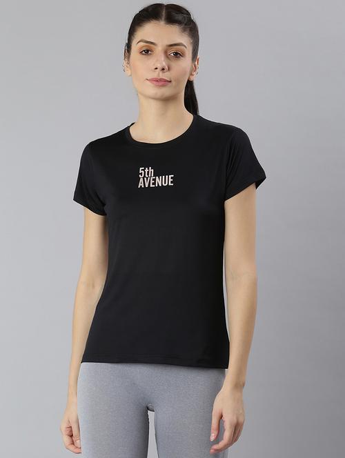 women printed round neck dri-fit sports t-shirt - 21762894 -  Standard Image - 0
