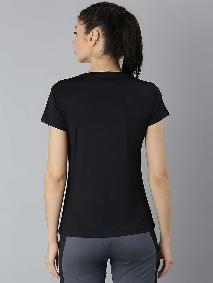women printed round neck dri-fit sports t-shirt - 21762895 -  Standard Image - 3