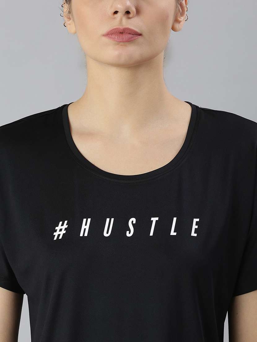 women printed round neck dri-fit sports t-shirt - 21762897 -  Standard Image - 5