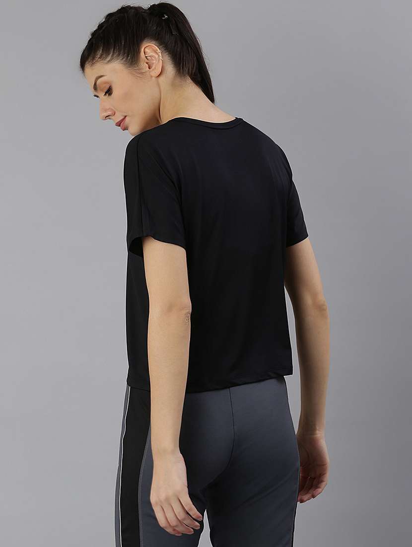 women printed round neck dri-fit sports t-shirt - 21762898 -  Standard Image - 3