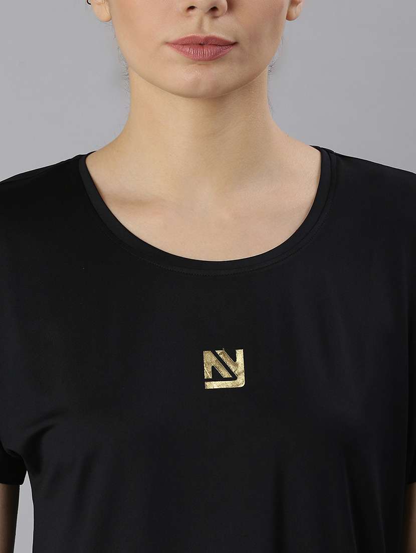 women printed round neck dri-fit sports t-shirt - 21762898 -  Standard Image - 5