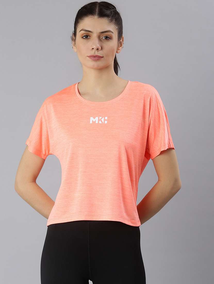 women printed short sleeves sports t-shirt