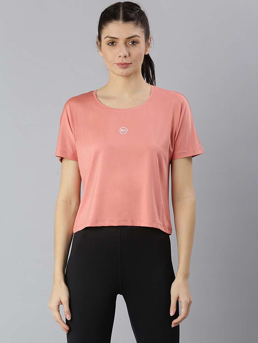 women printed short sleeves sports t-shirt