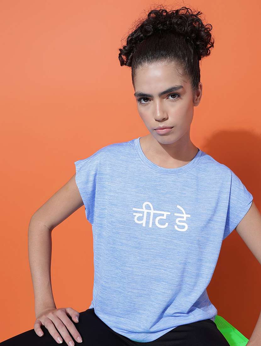 women printed round neck dri fit t-shirt - 21762905 -  Standard Image - 3