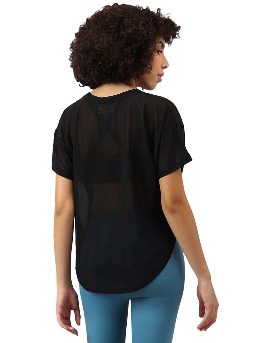 women solid relaxed fit dri-fit t-shirt - 21762929 -  Standard Image - 3