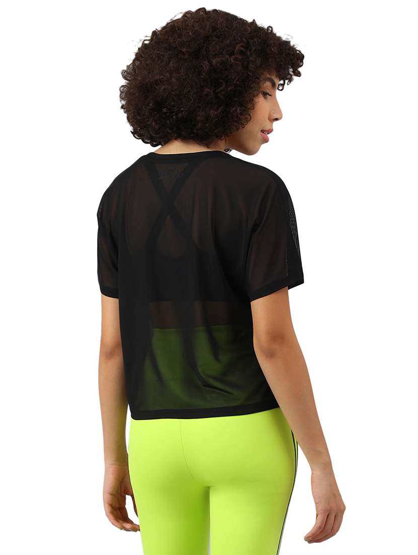 women typography printed round neck dri-fit t-shirt - 21762930 -  Standard Image - 3