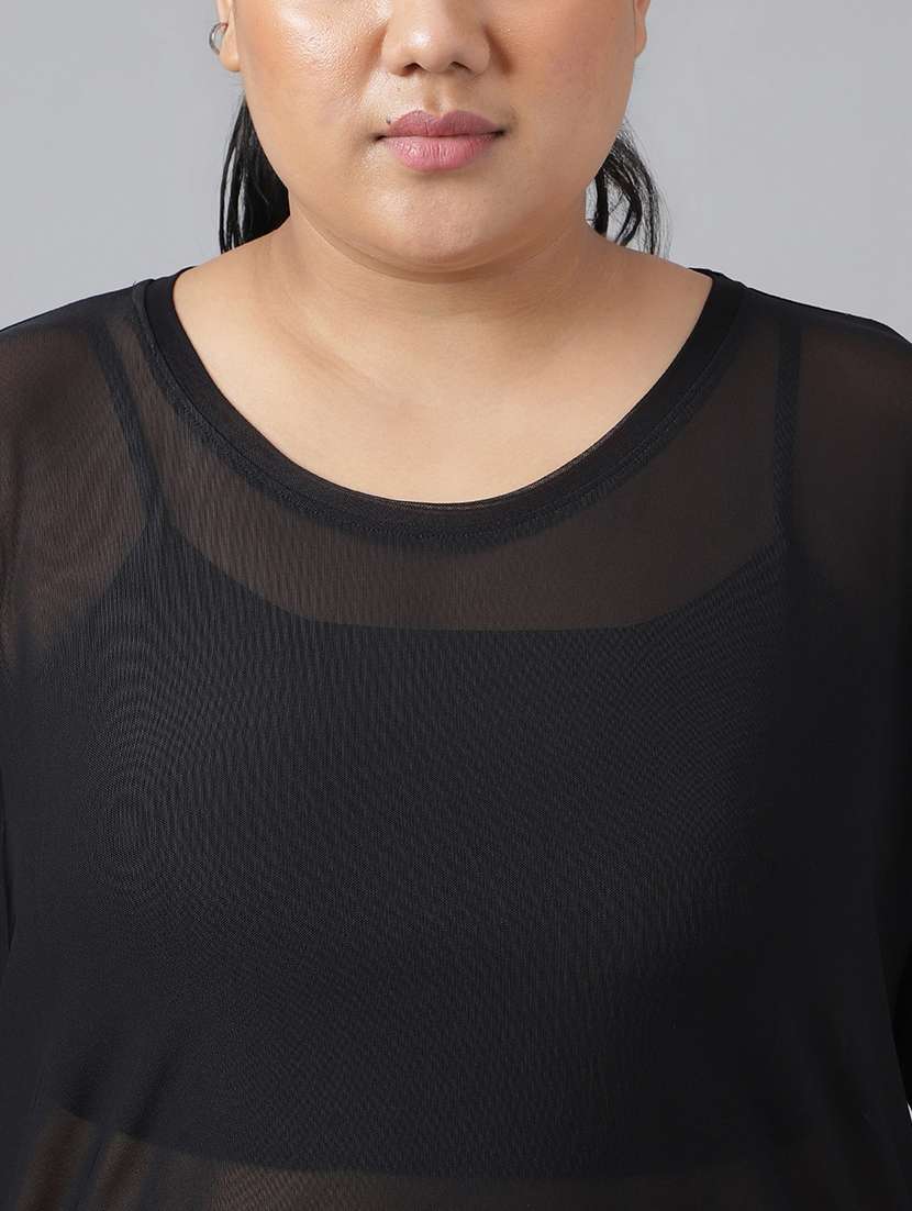 women solid plus size dri-fit t-shirt - 21762939 - Standard Image - 5