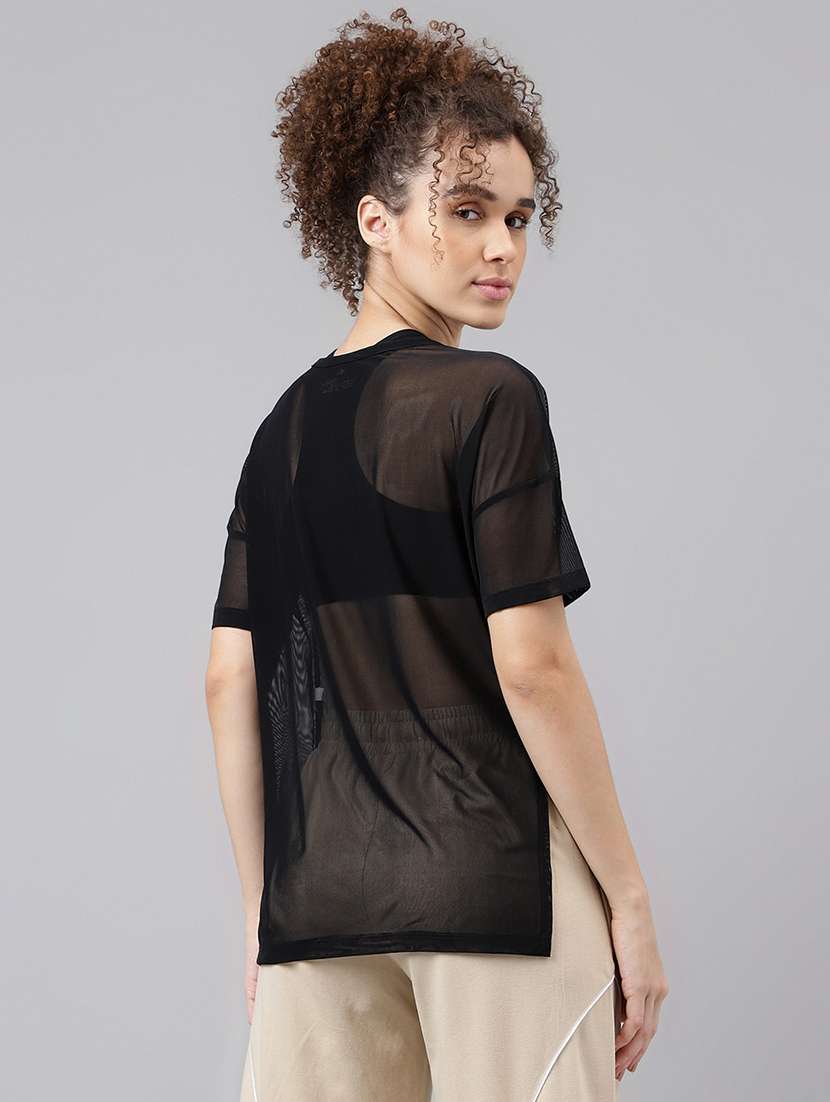 women typography print relaxed fit dri-fit t-shirt - 21762940 -  Standard Image - 3