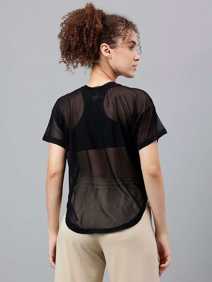 women typography printed relaxed fit dri-fit t-shirt - 21762948 -  Standard Image - 3