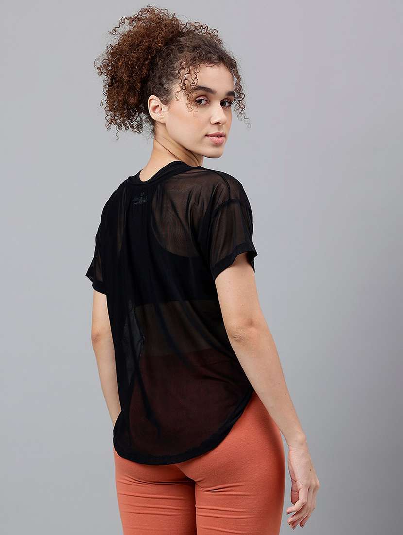 women typography printed relaxed fit dri-fit t-shirt - 21762951 -  Standard Image - 3