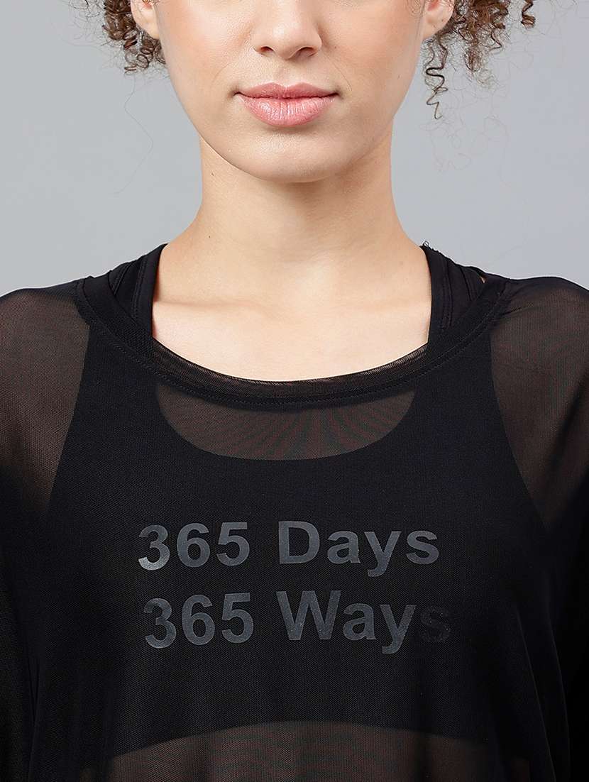 women typography printed relaxed fit dri-fit t-shirt - 21762953 -  Standard Image - 5