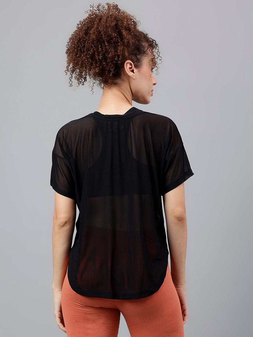 women typography printed relaxed fit dri-fit t-shirt - 21762958 - Standard Image - 3