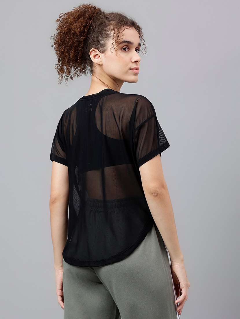 women typography printed relaxed fit dri-fit t-shirt - 21762961 -  Standard Image - 3