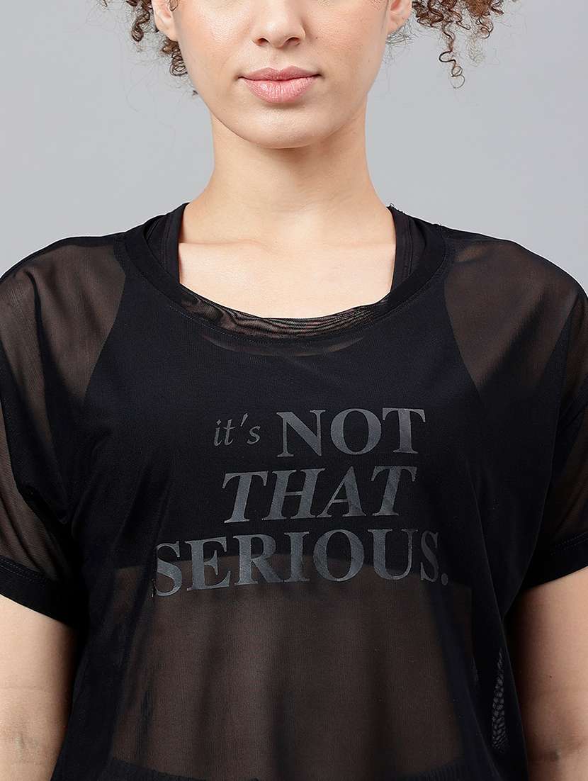 women typography printed relaxed fit dri-fit t-shirt - 21762961 -  Standard Image - 5