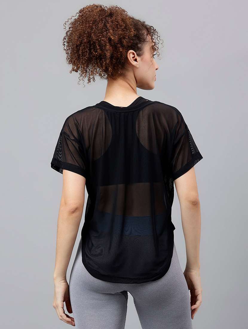 women typography printed relaxed fit dri-fit t-shirt - 21762963 -  Standard Image - 3