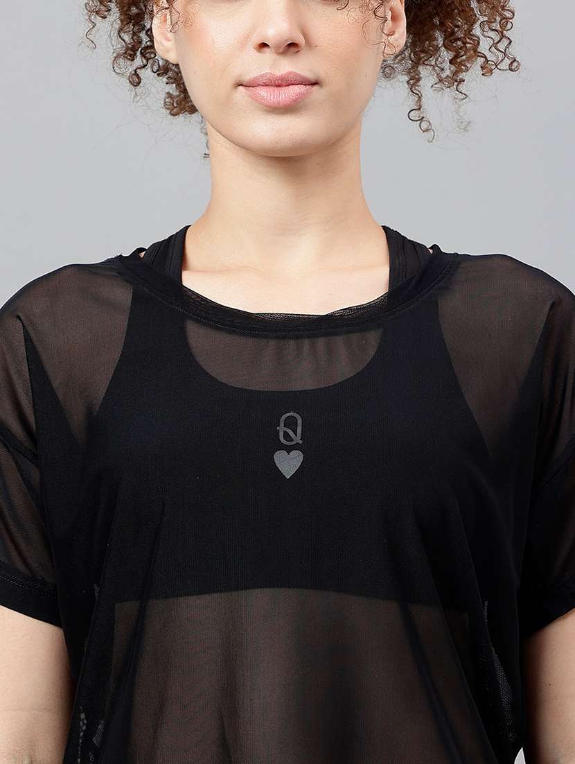 women graphy printed relaxed fit dri-fit t-shirt - 21762964 -  Standard Image - 5