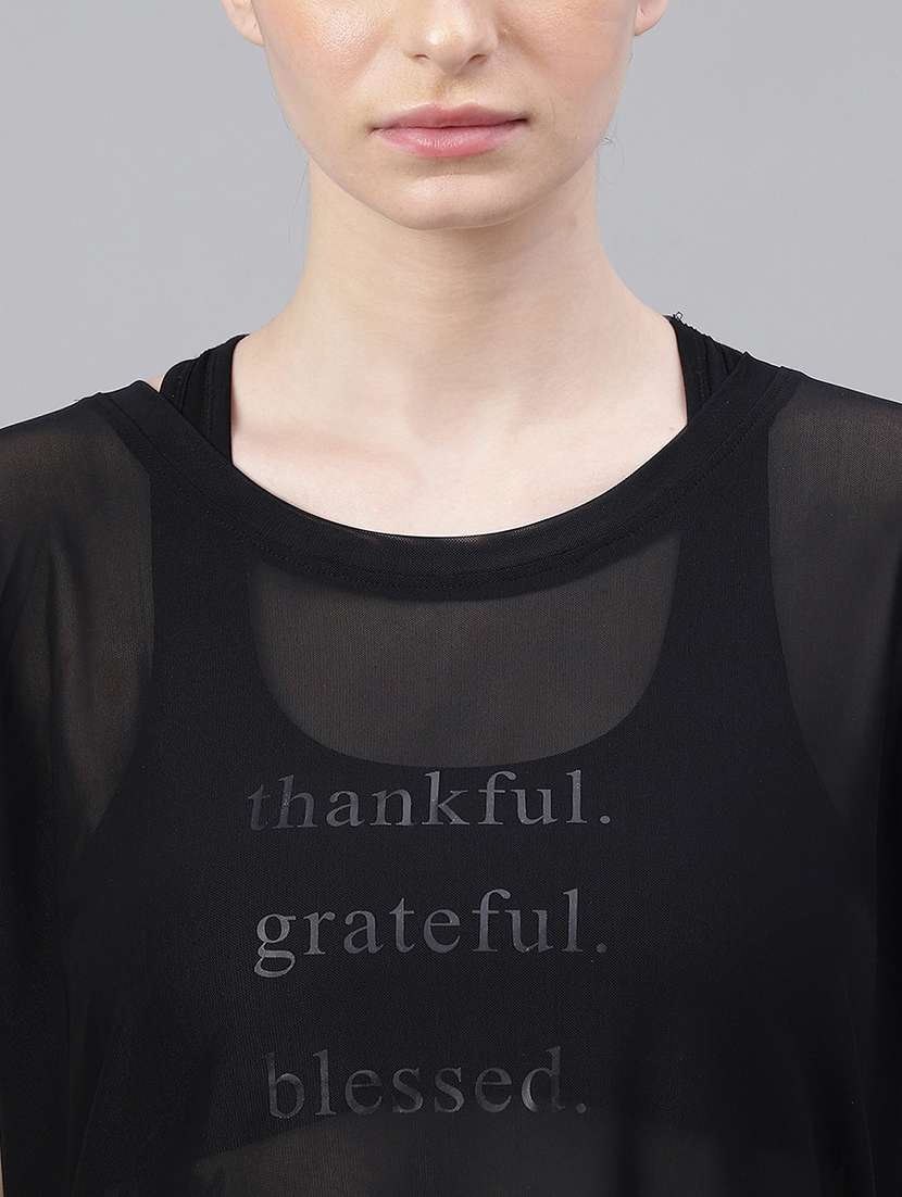 women printed round neck dri fit t-shirt - 21762978 -  Standard Image - 5