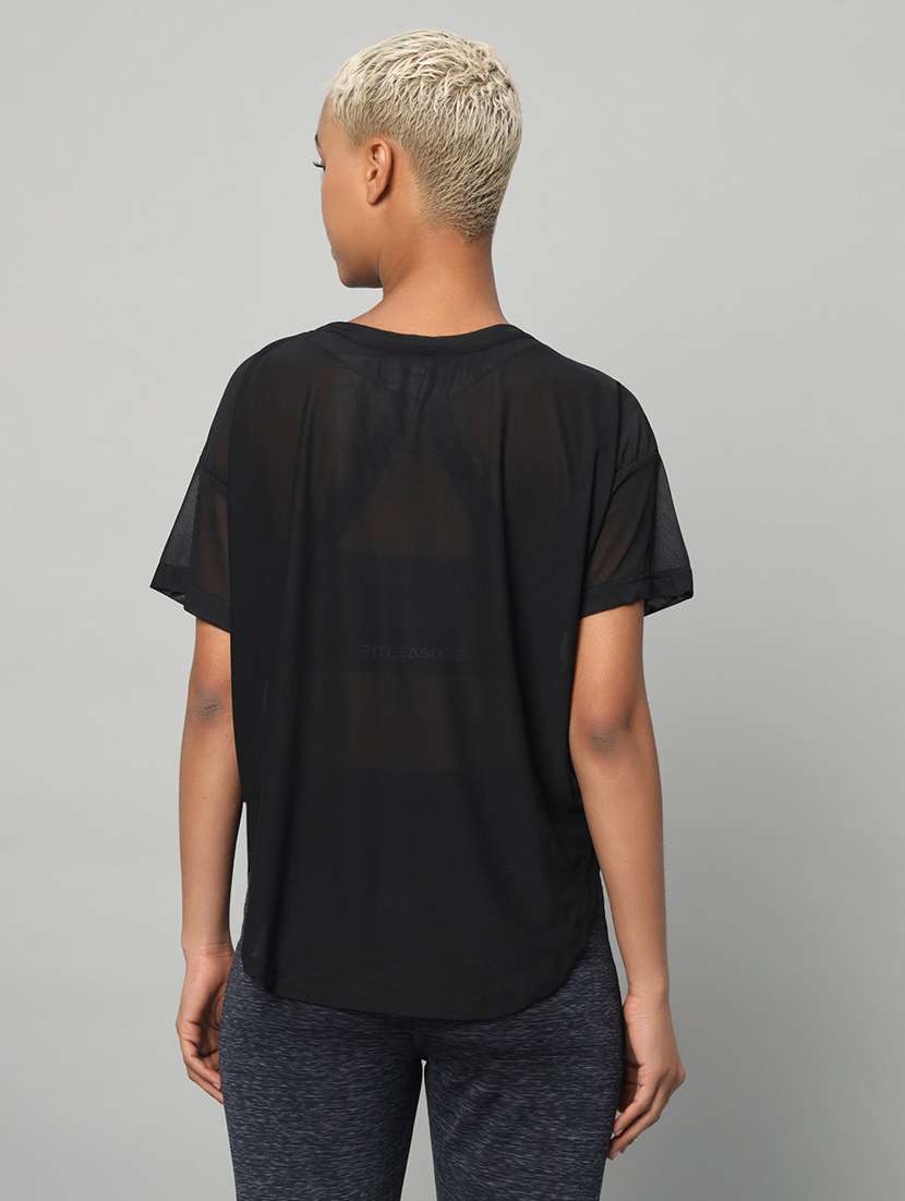 women printed round neck dri fit t-shirt - 21762985 -  Standard Image - 3