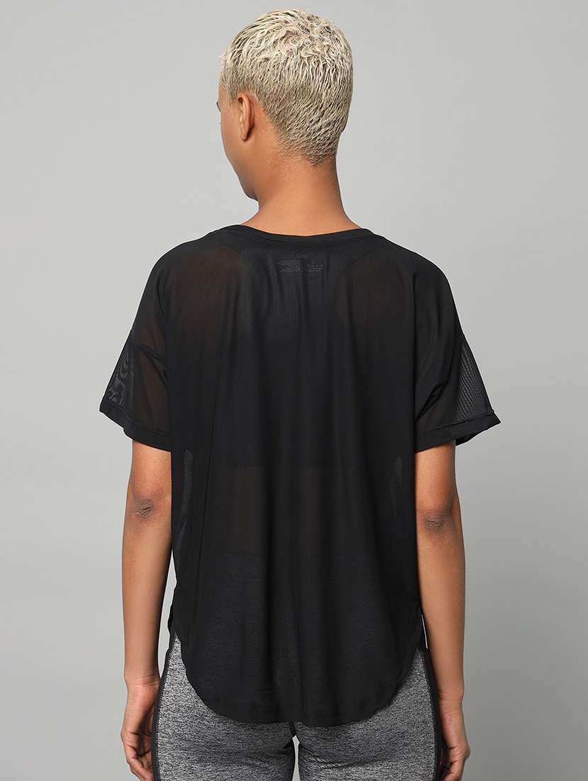 women typography printed relaxed fit dri-fit t-shirt - 21762987 -  Standard Image - 3