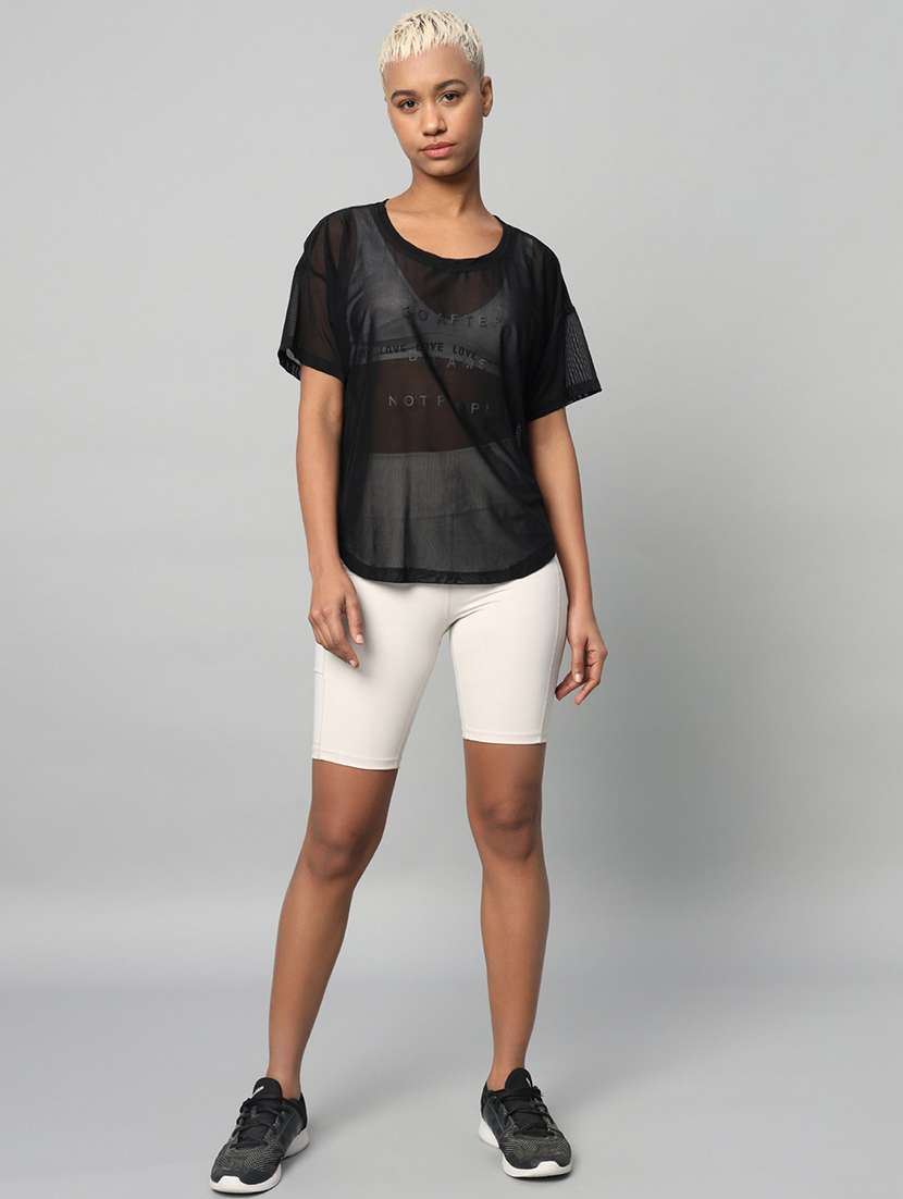 women typography printed relaxed fit dri-fit t-shirt - 21762993 -  Standard Image - 5