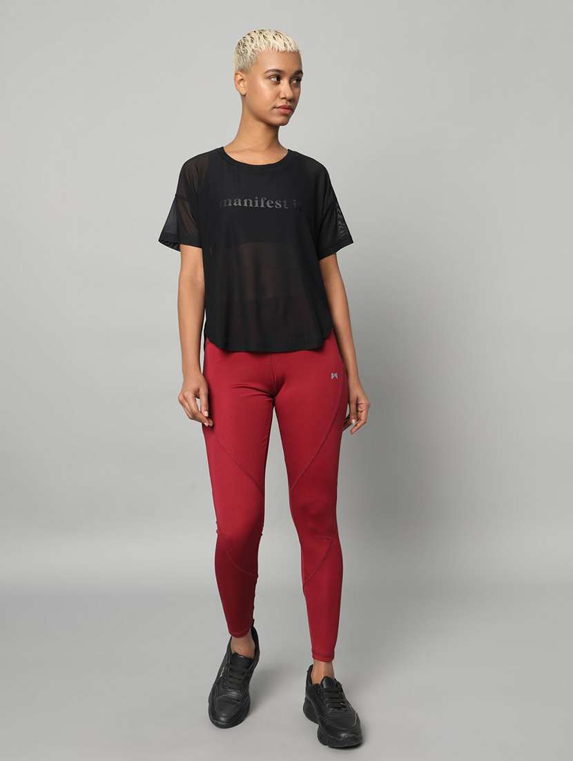 women typography printed relaxed fit dri-fit t-shirt - 21762997 -  Standard Image - 5