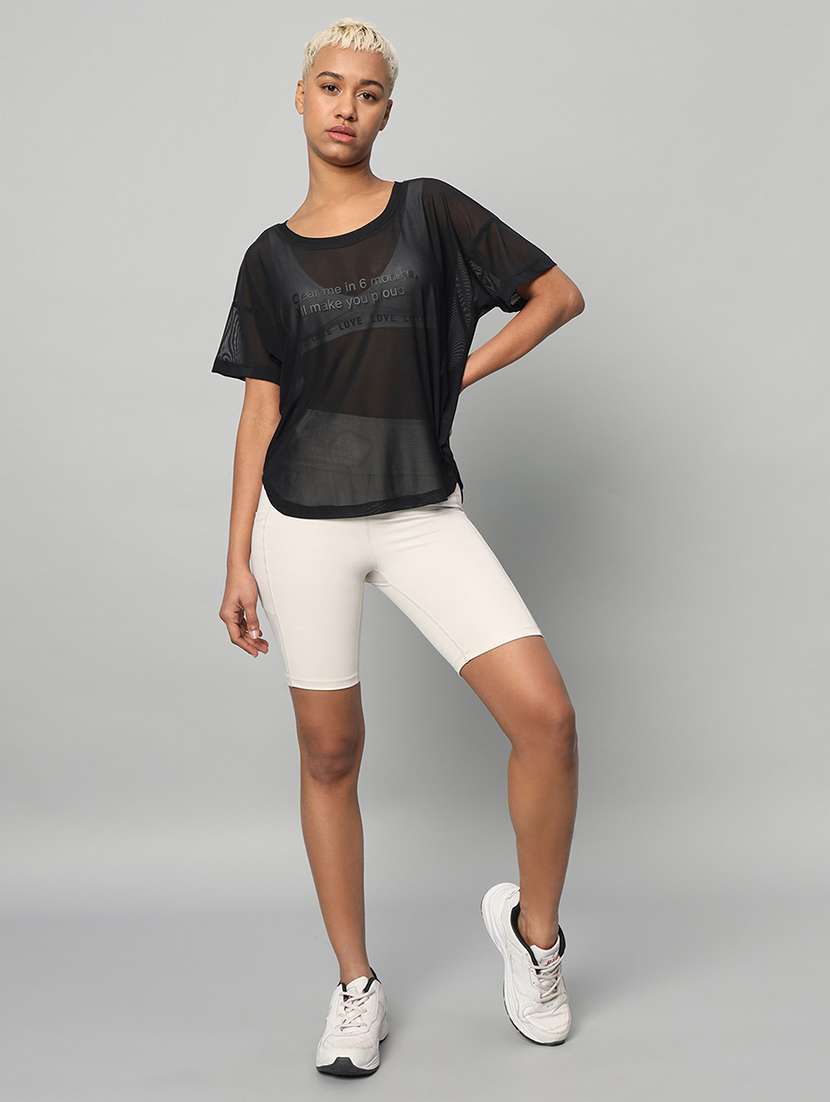 women typography printed relaxed fit dri-fit t-shirt - 21762998 -  Standard Image - 5