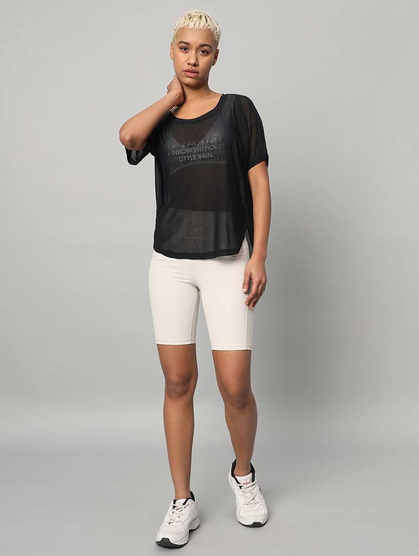 women typography printed relaxed fit dri-fit t-shirt - 21763003 -  Standard Image - 5