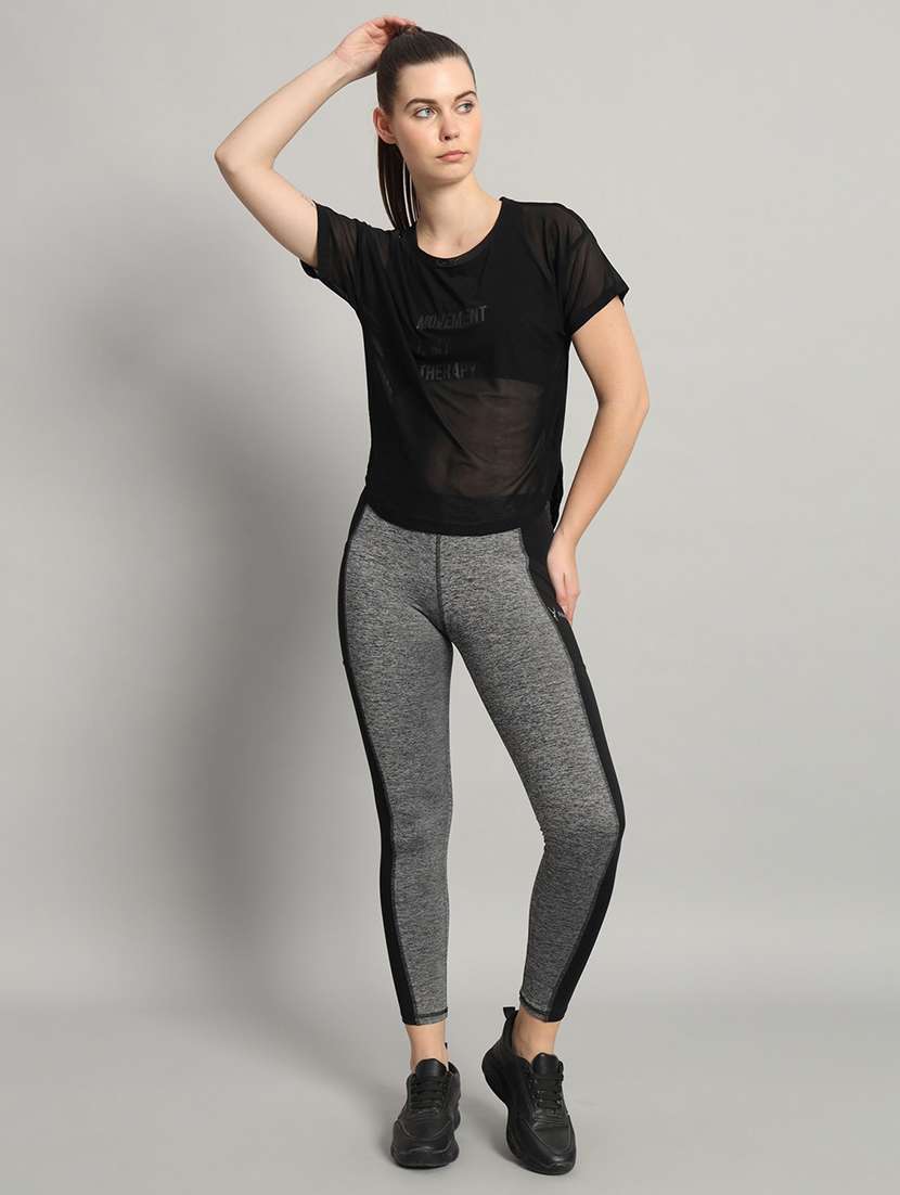 women typography printed relaxed fit dri-fit t-shirt - 21763009 -  Standard Image - 5